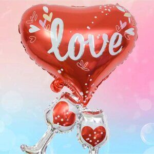 Valentine's day 1pc heart shaped foil balloon Red color love new